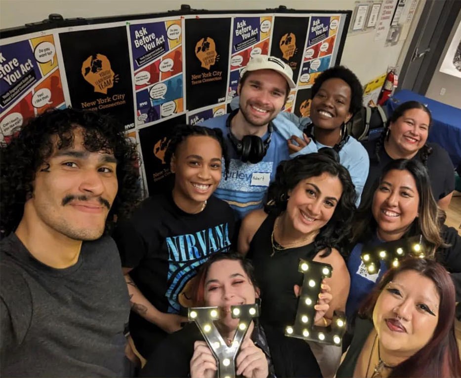 Mars, (lower right) at the 2023 Youth Leadership Team alumni event.